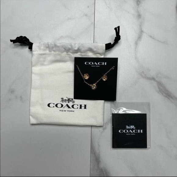 NWT! COACH! Earrings and necklace! - Picture 4 of 5